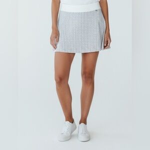 Greg Norman Collection Golf Skort
Size L — Blue & White Geometric Print — NWT